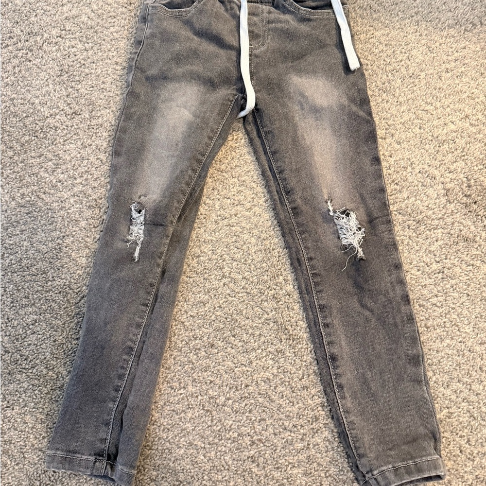 Little Bipsy Charcoal Denim Jeans